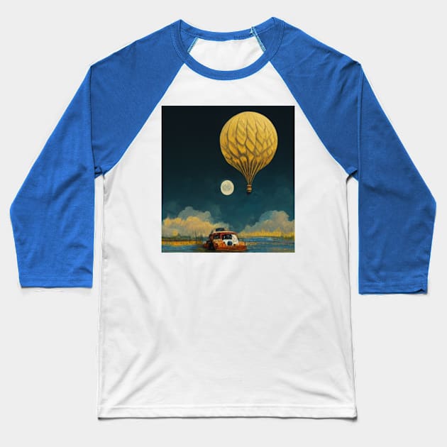 Balloon And Car Baseball T-Shirt by Garkbit's